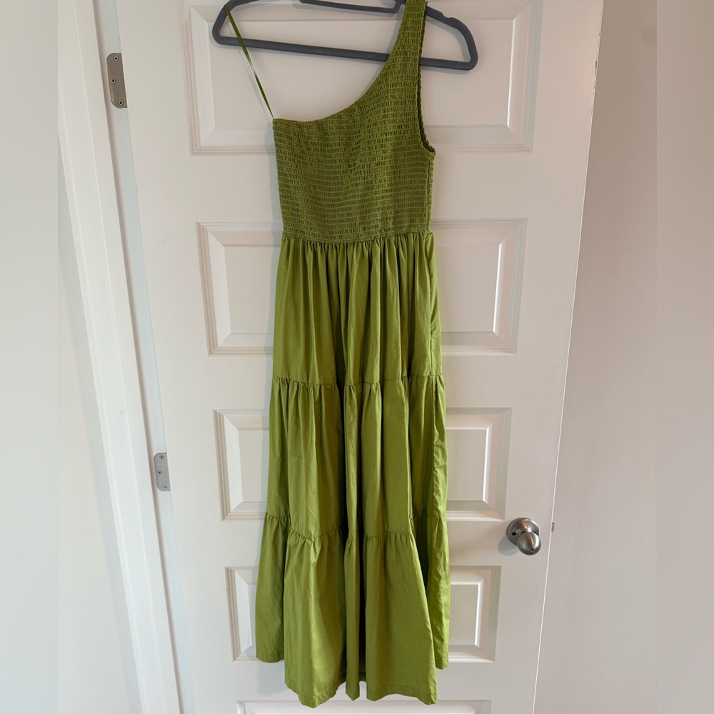 o.p.t. One Shoulder Green Maxi Dress